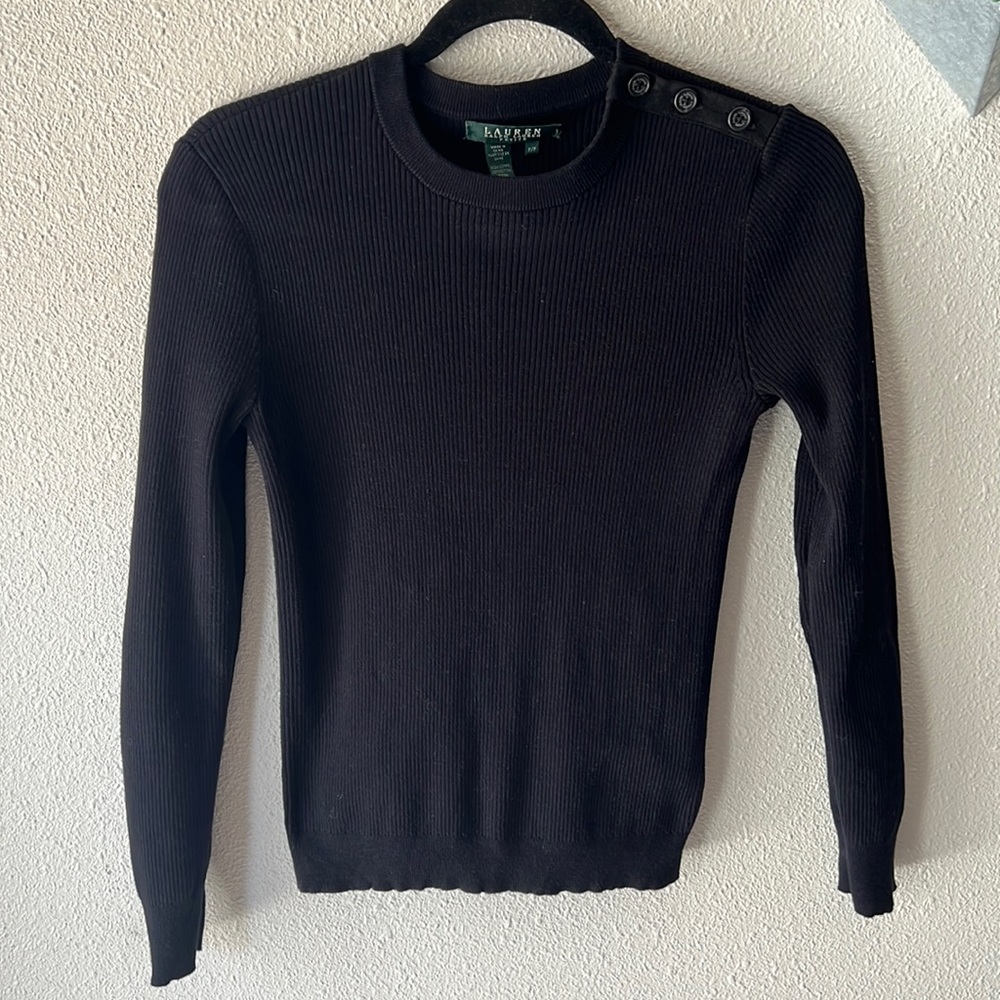 Black Long Sleeve Ralph Lauren Petite